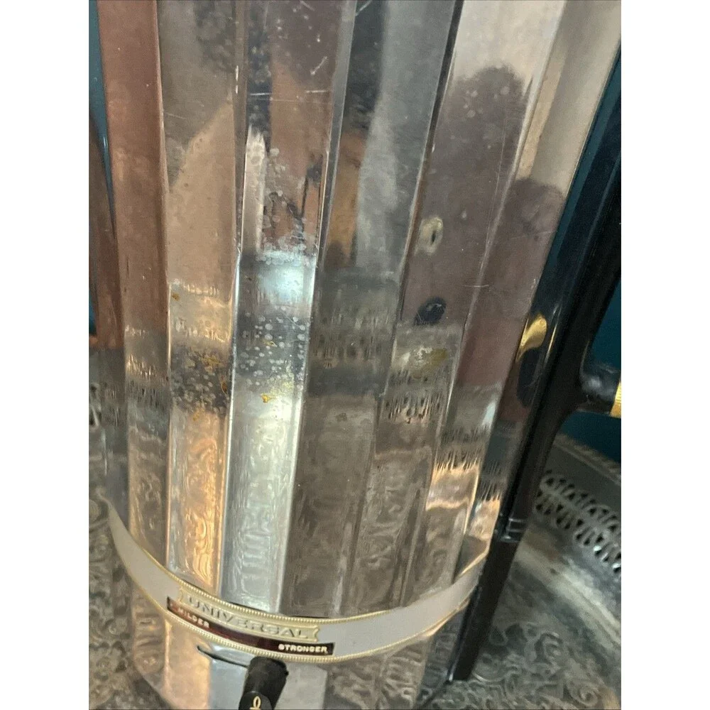 Vintage Universal 4582 Coffeematic Chrome Percolator Coffee Maker NO CORD Parts